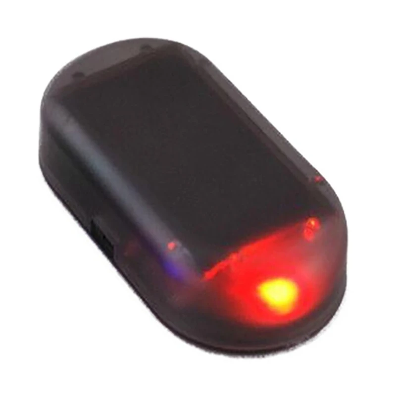 1Pcs Universal Car Led Light Security System Simulation Warning Theft Flash Blinking Solar Alarm Auto Interior Supplies - купить по