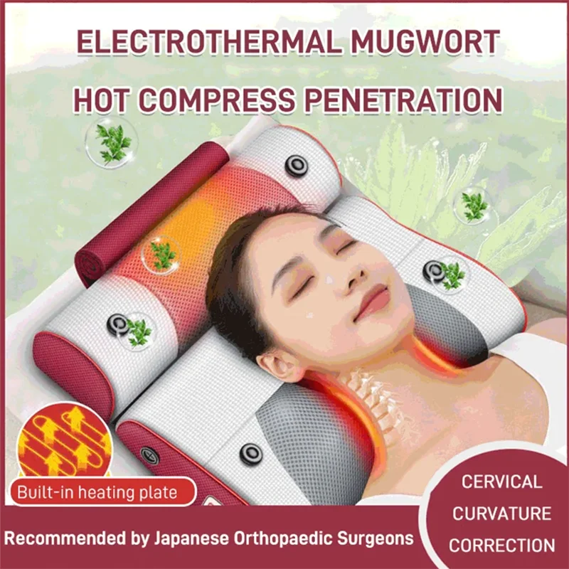 

Электрическая массажная подушка, многофункциональная Массажная подушка, тепловое устройство для шиацу, электрическое устройство для расслабления всего тела, талии, спины, шеи