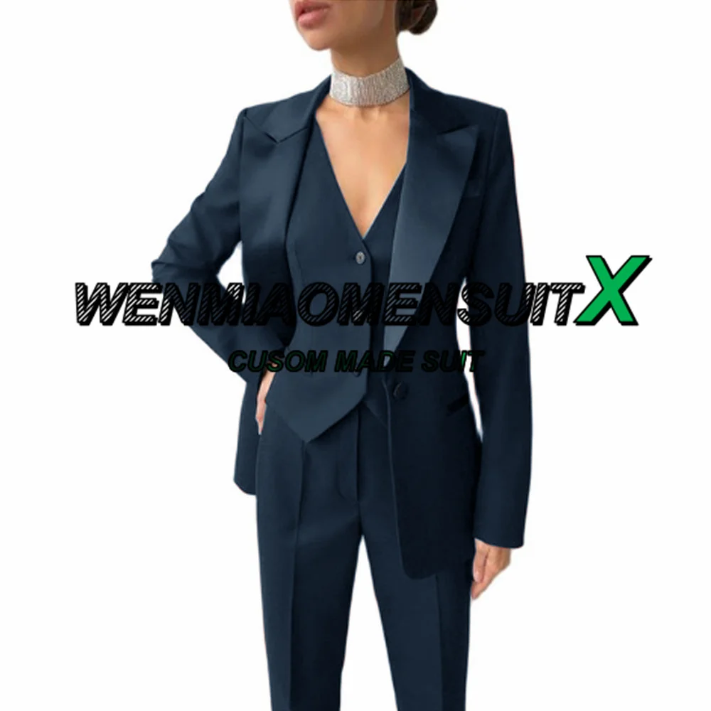 Women's Suit Three Piece Formal Business Jacket Set Party Blazer Pants Vest Office Lady Slim Fit Outfit Dress костюм женский