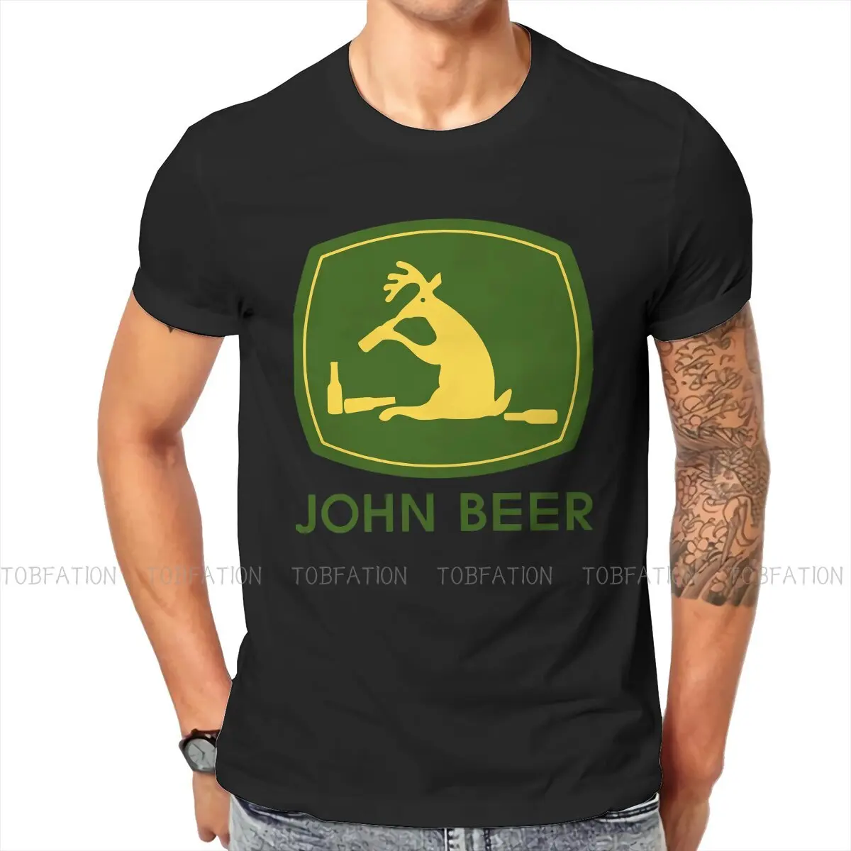 

Pure Cotton TShirt John Beer Basic T Shirt Leisure Men Clothes Ofertas Big Sale