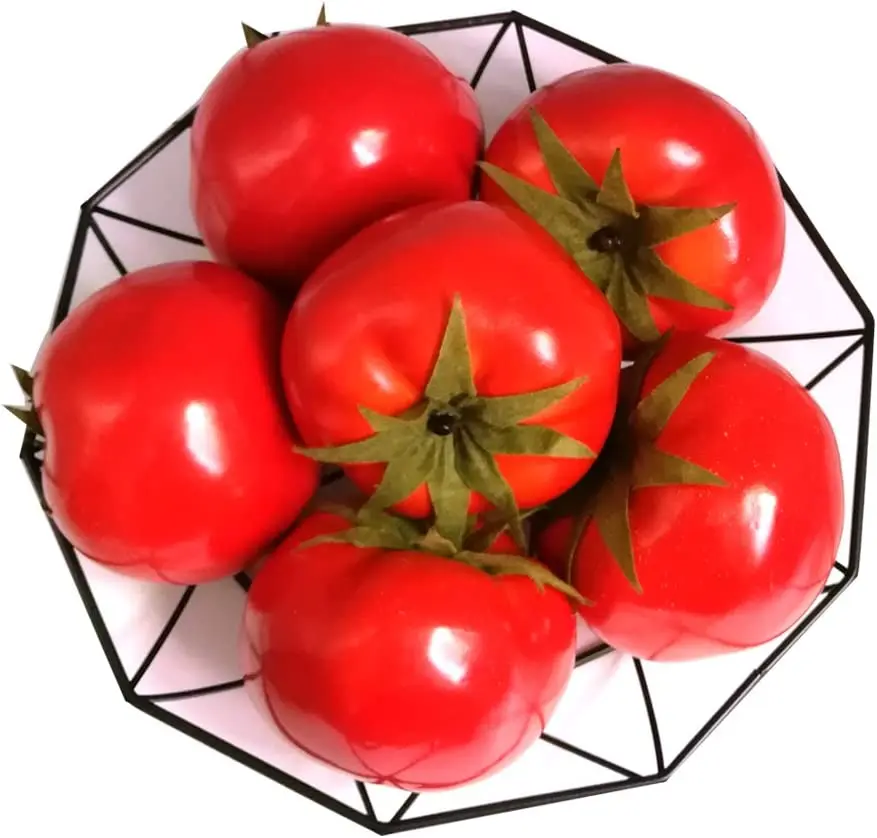 

Mefier Home 6pcs Artificial Tomato Fake Tomato Artificial Vegetables for Home Shop Supermarket Desk Office Hotel Decorations