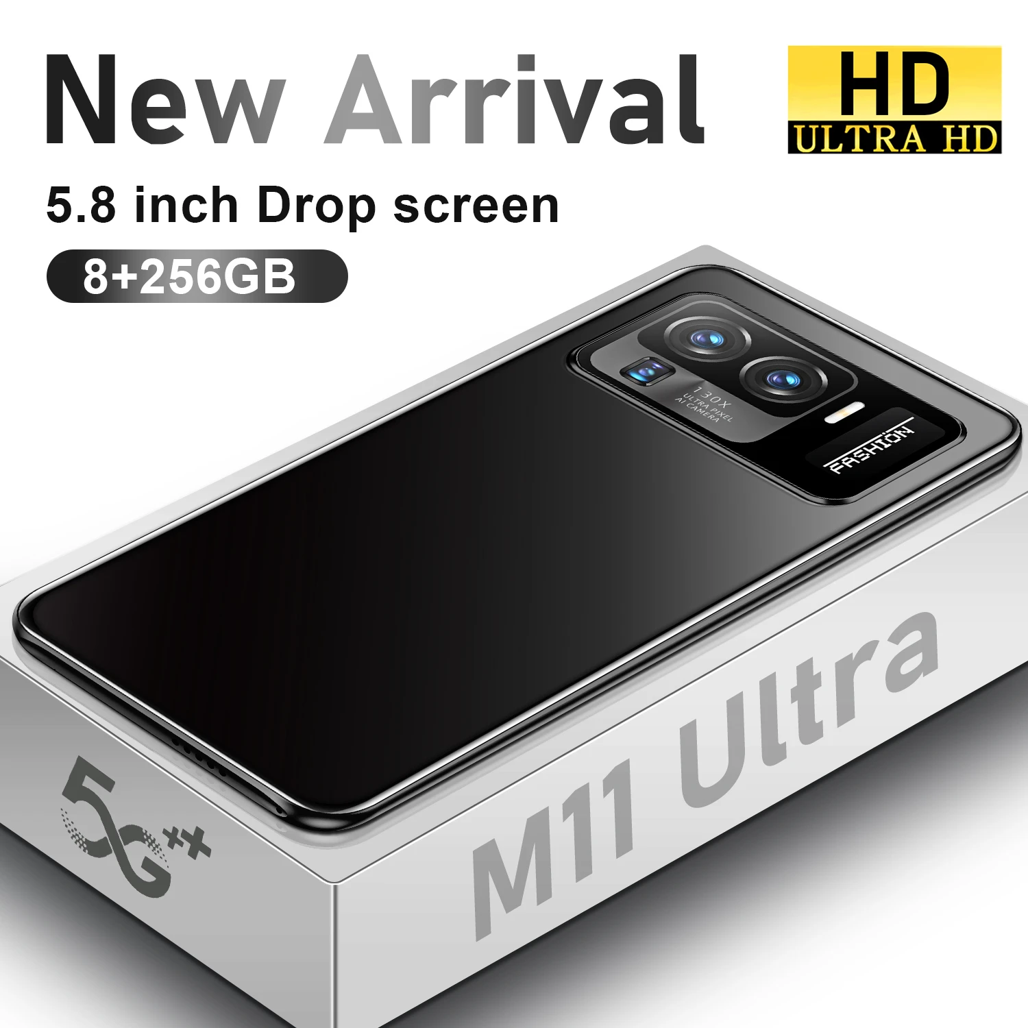 

Global Version M11 Ultra 5.8 Inch 64GB/128GB 48+72MP Deca Core Smartphones Qualcomm888+ Dual SIM+Micro SD Face Unlock Cellphones
