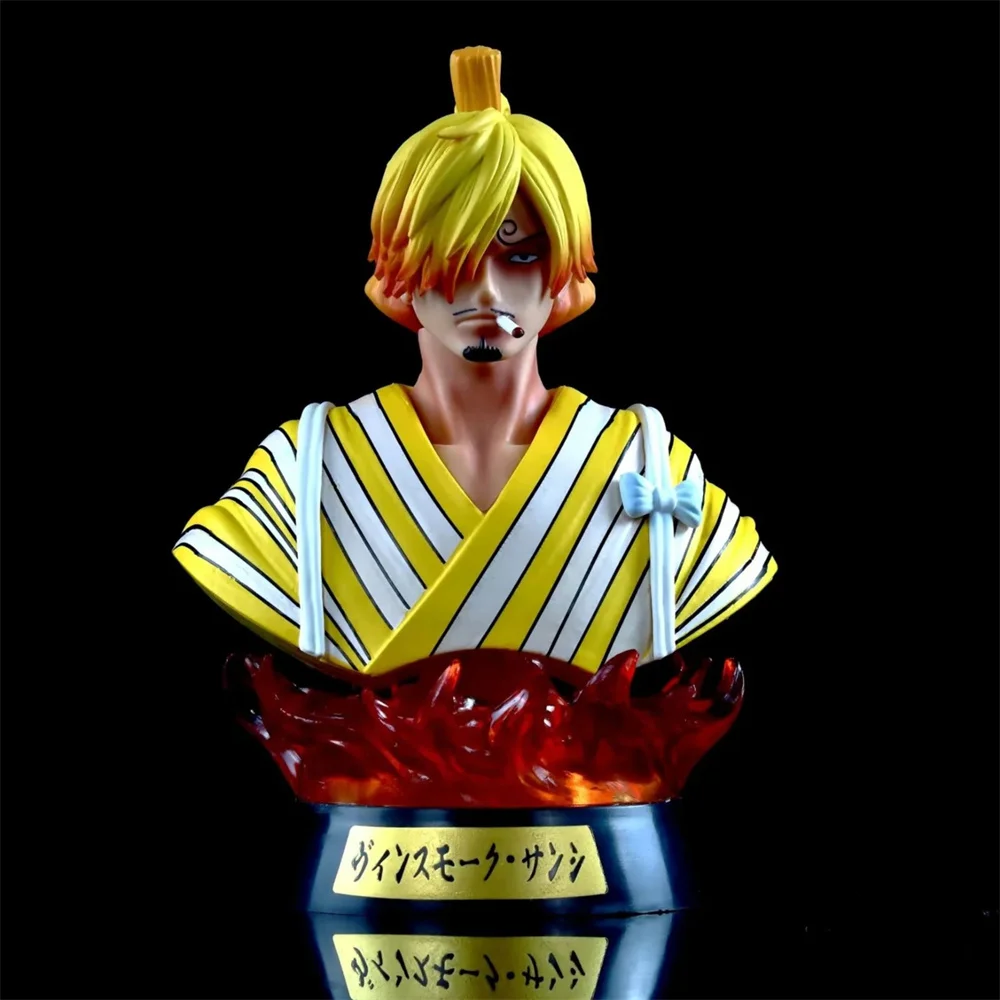 

Anime One Piece Sanji Bust Luminous PVC Action Figure Collectible Model Doll Toy 17cm