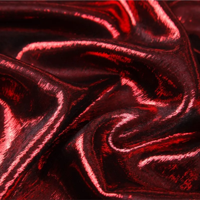 Красная ткань с бронзовым химическим волокном модная платье для рубашки