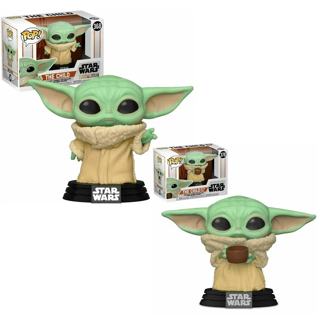 Фото FUNKO Pop STAR WARS THE CHILD Бэби Йода # 368 378 #   Коллекция виниловых фигурок-игрушек для детей, подарок на день рождения №1