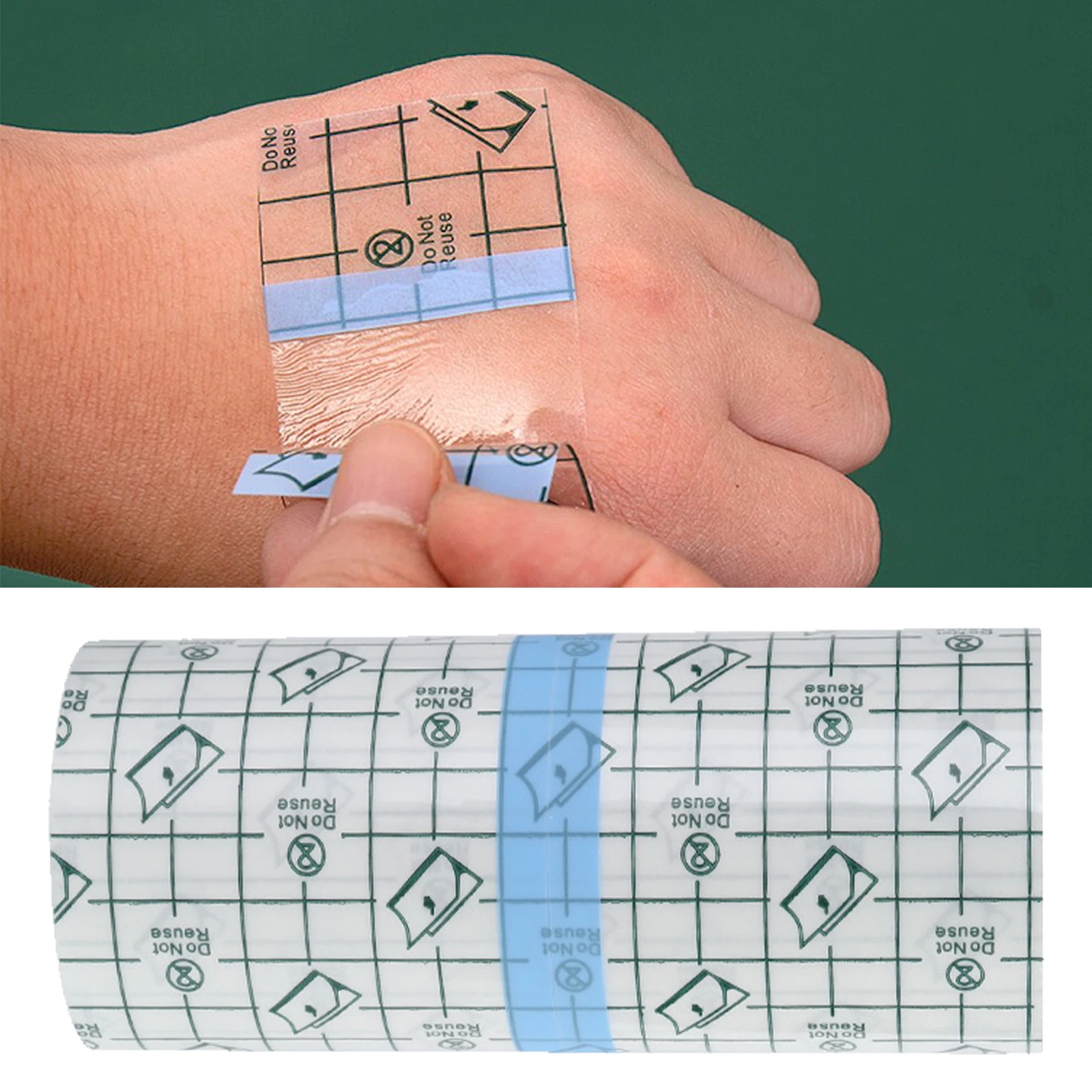 

Прозрачная водостойкая клейкая повязка для татуировок, 10 см x 10 м