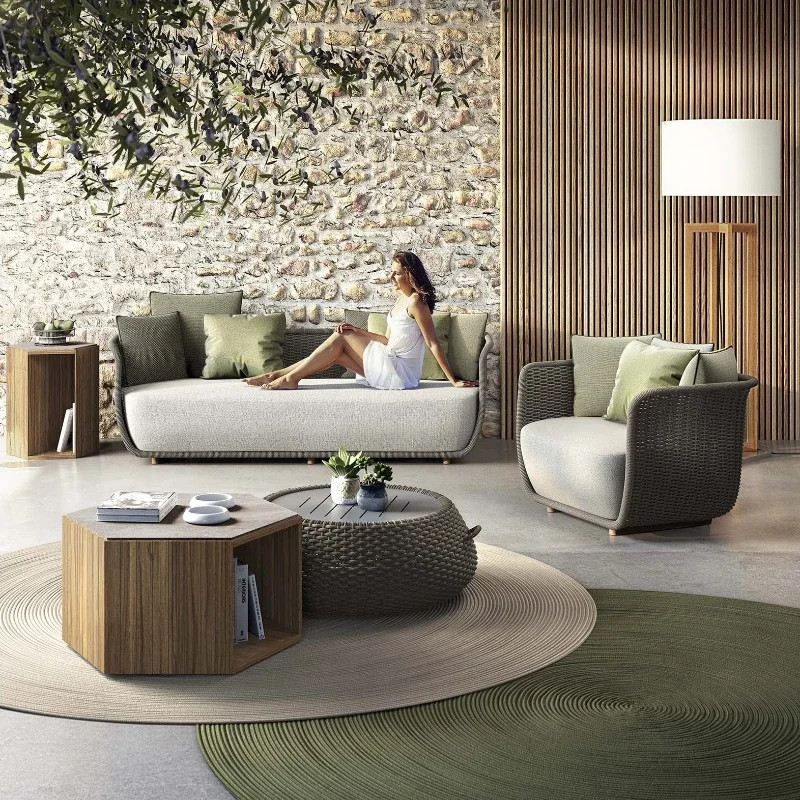 Диван на 3 персоны секционная мебель для сада гостиной балкона террасы