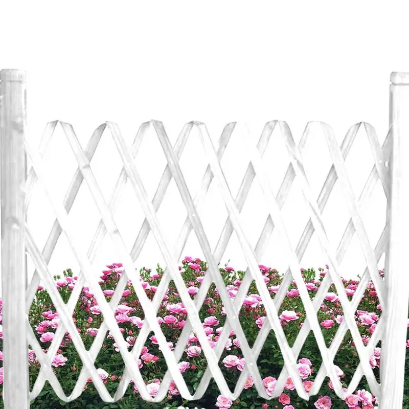 

Expanding Fence Decorative Anticorrosion Wooden Fence Plant Climb Trellis Pet Safety Fence For Patio Garden Lawn Decoration