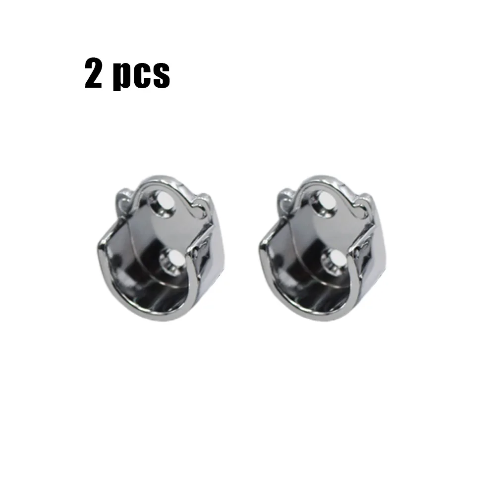 

2pcs Universal Zinc Alloy Wardrobe Closet Rod Bracket Shower Curtain Rod Supports Holder Plating Bathroom Accessories
