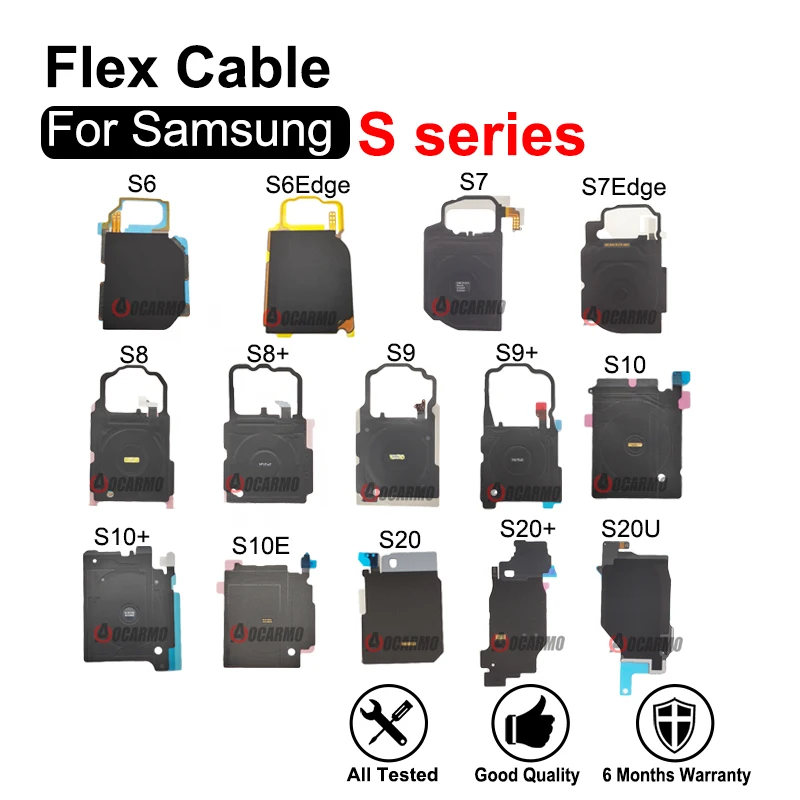 For Samsung Galaxy S20 S10 S9 S8 Plus Ultra S10e S7 S6 Edge S10+ S20 FE Wireless Charging Induction Coil NFC Module Flex Cable