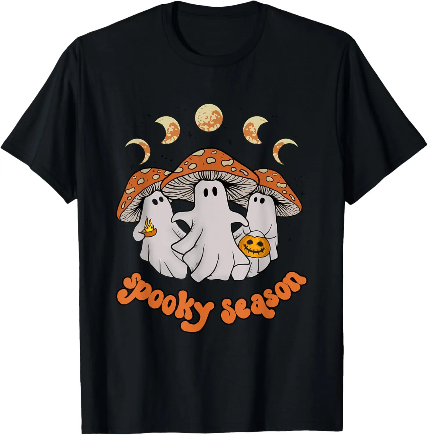 Юмор-призрак-гриб футболка Boo Mushroom Spooky Season на Хэллоуин