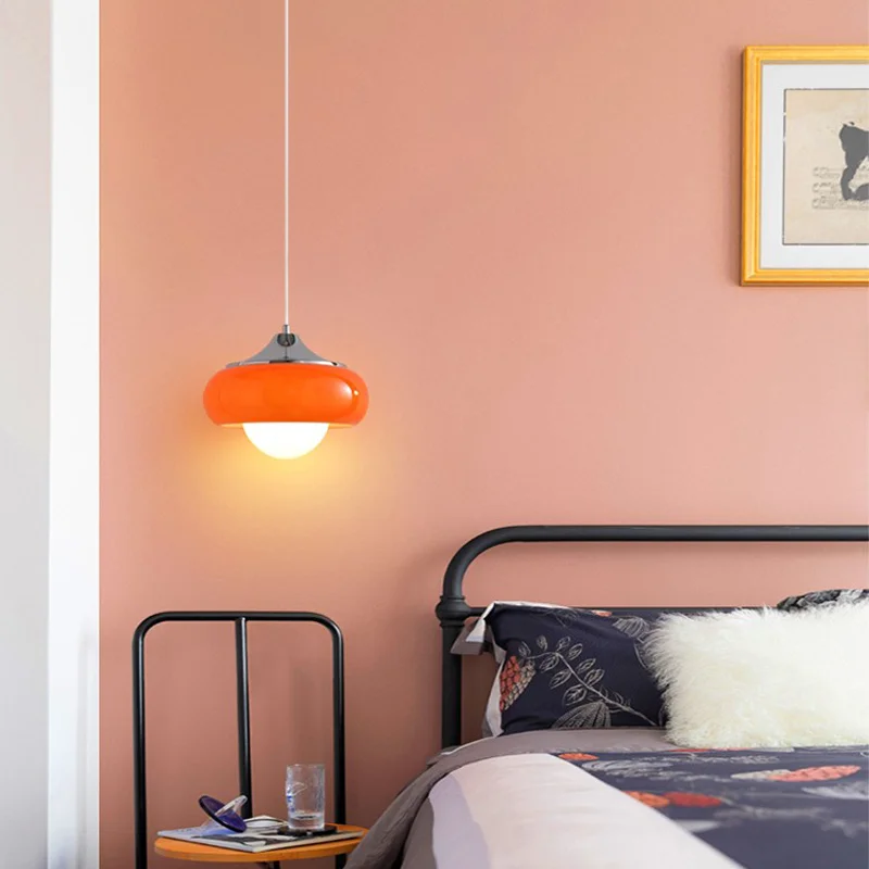 

Pendant Lamp Led Art Chandelier Light Room Decor Indoor Bauhaus Restaurant Bar Table E27 Medieval Vintage Red Bedside Living