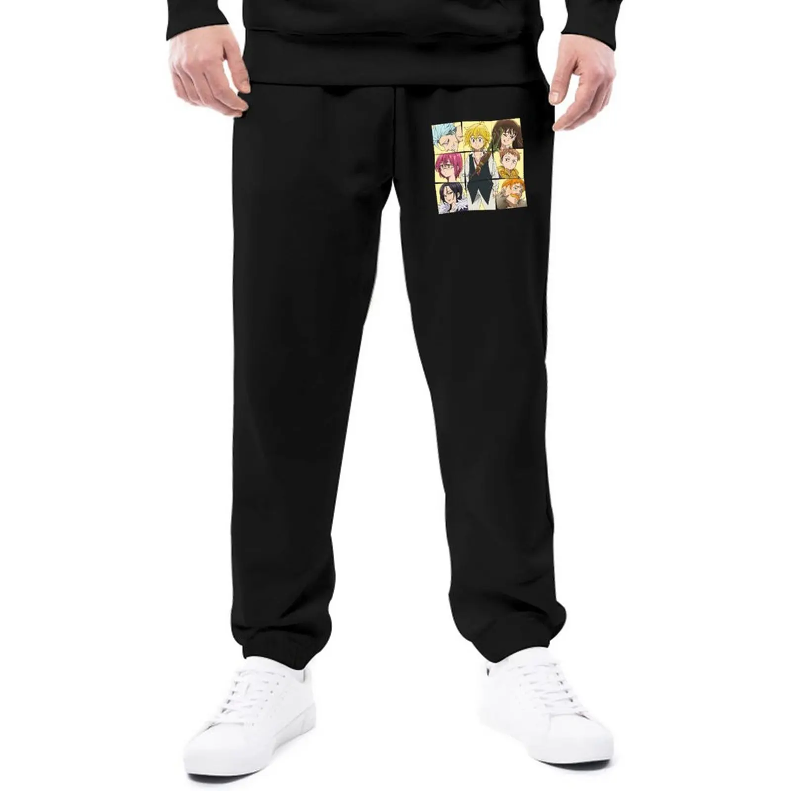 

Спортивный костюм Nanatsu Seven при смертельных грехах, весенние спортивные брюки в стиле ретро с аниме, мужские спортивные брюки с эстетическим ...