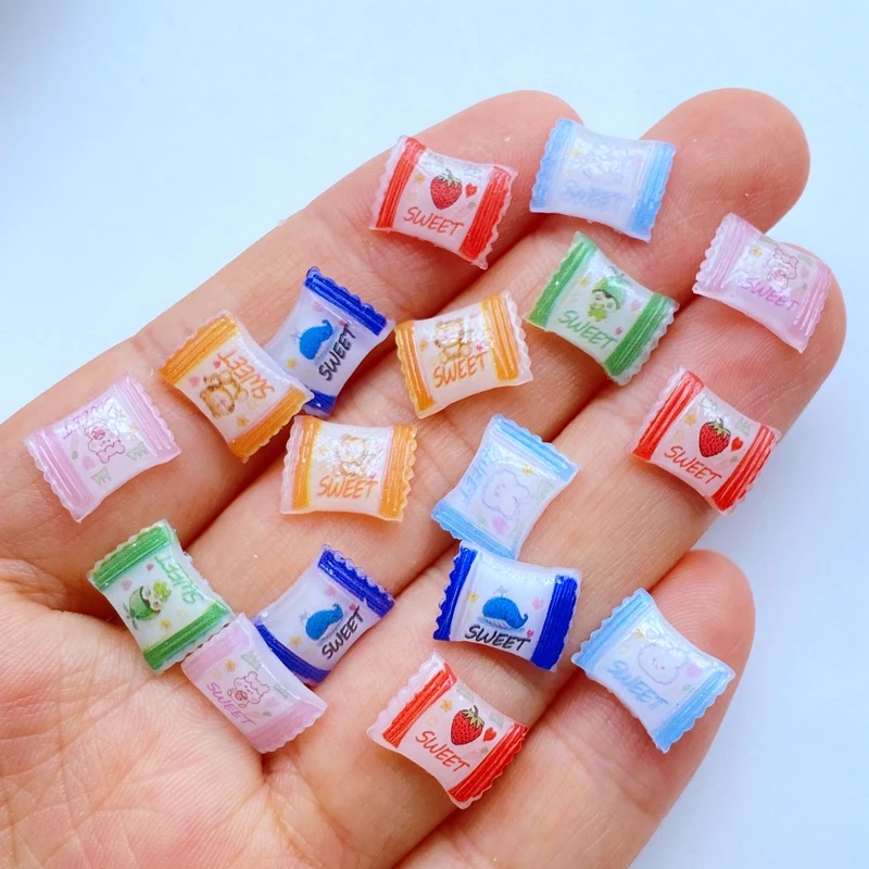 

40 шт. милые мини новые Мультяшные конфеты Стразы для ногтей драгоценные камни Блеск Дизайн ногтей ювелирные изделия маникюр Дизайн ногтей украшения