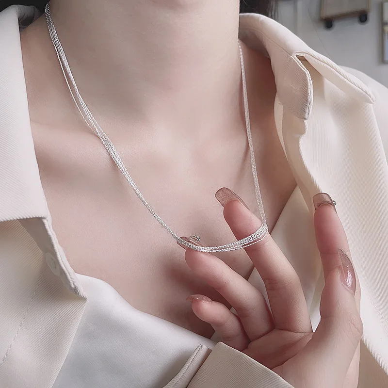 VOJEFEN Аутентичное ожерелье из стерлингового серебра 925 пробы с пятислойной