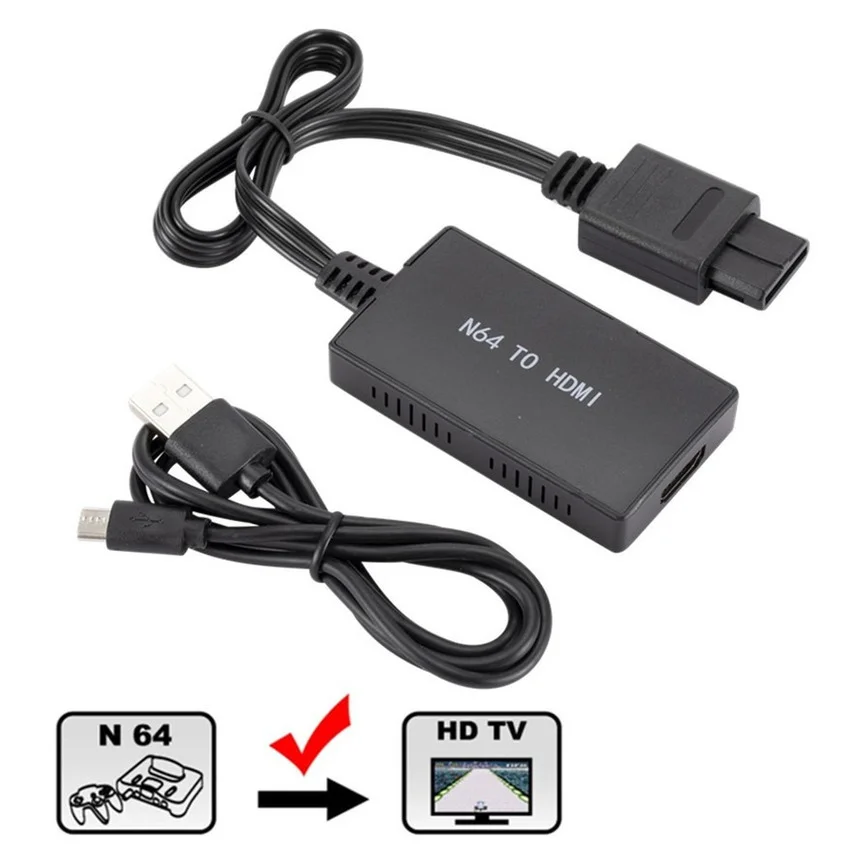 HD N64 To HDMI-Compatible Converter HD Link Cable for N64/GameCube/SNES Plug and Play 1080P for Nintendo 64 To HD Converter images - 6