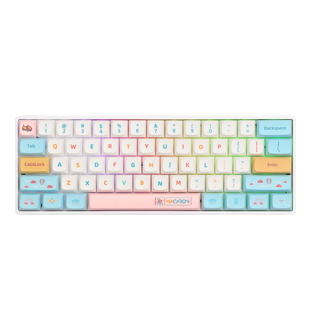 

Новинка, Epomaker SK61, горячая распродажа, подсветка Rgb, кабель типа C для Win/Mac Gateron