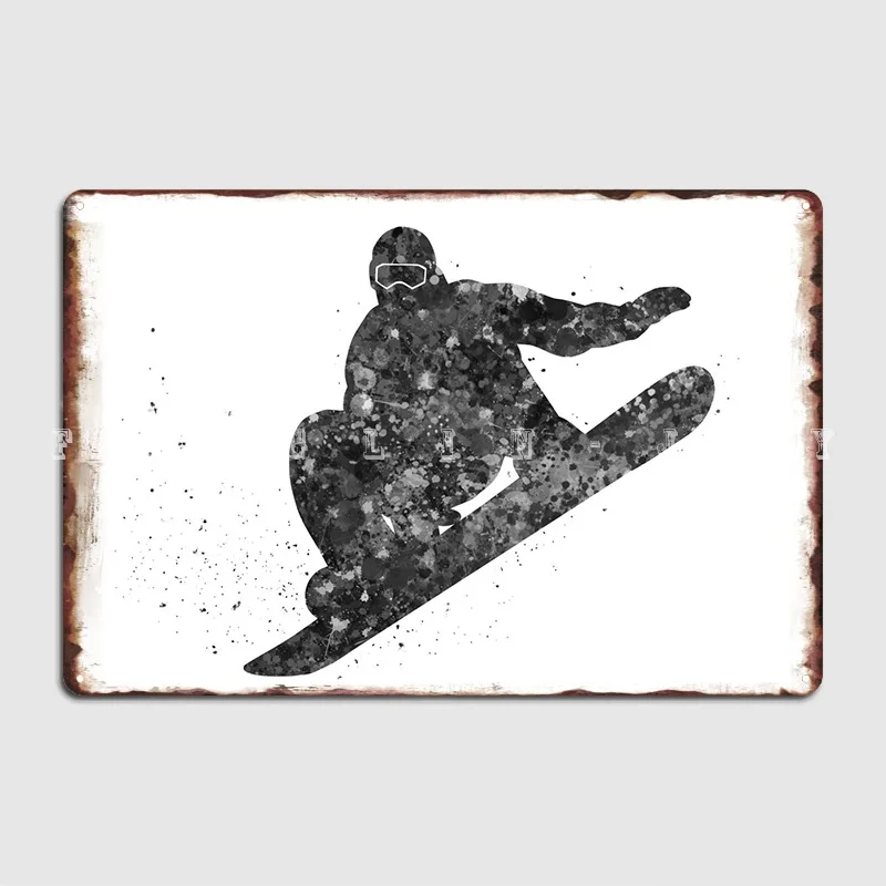 

Snowboarding Metal Plaque Poster Wall Pub Decoration Party Plaques Tin Sign Poster