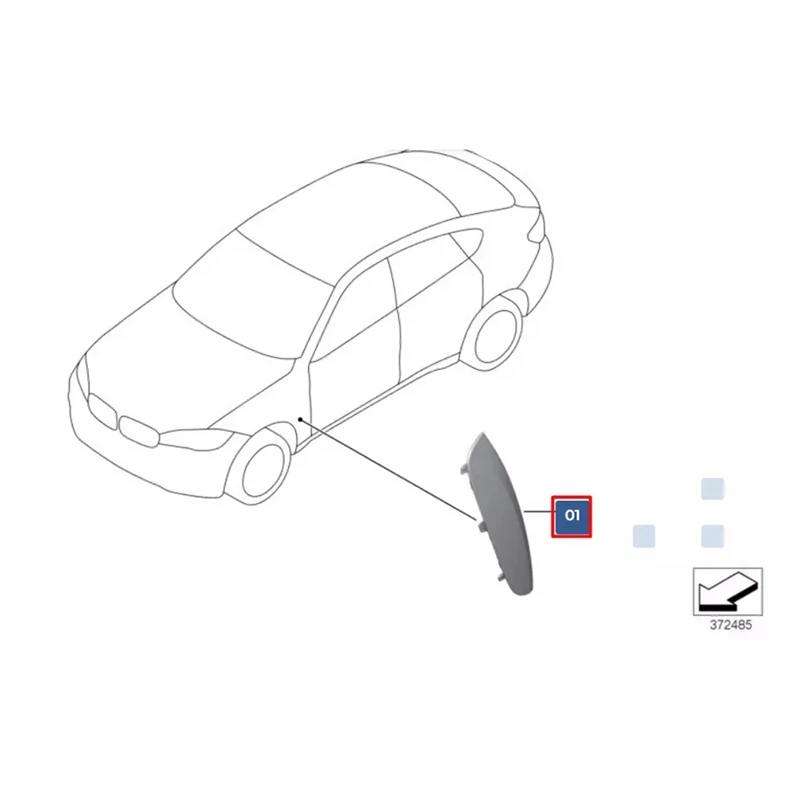 1 пара декоративная лента для BMW X6 F16 2015-51767361417 35I 35Ix 5Ix