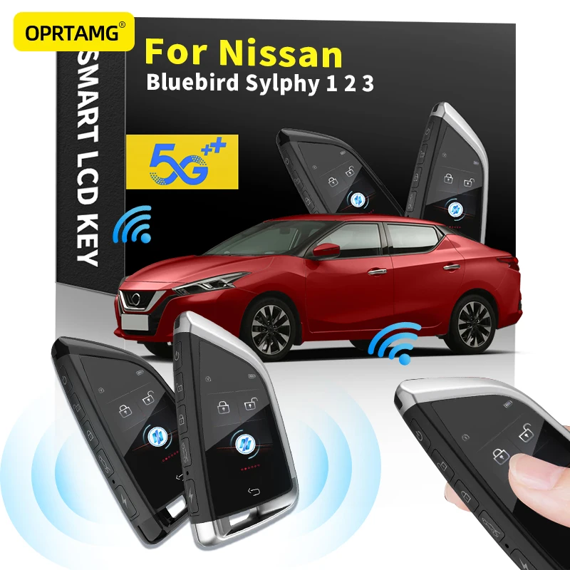 

Car Smart Remote Control Key LCD Display for Keyless Smart Key For Nissan X-Trail Bluebird Sylphy 1 2 3 2000-2019 2020 2021 2022
