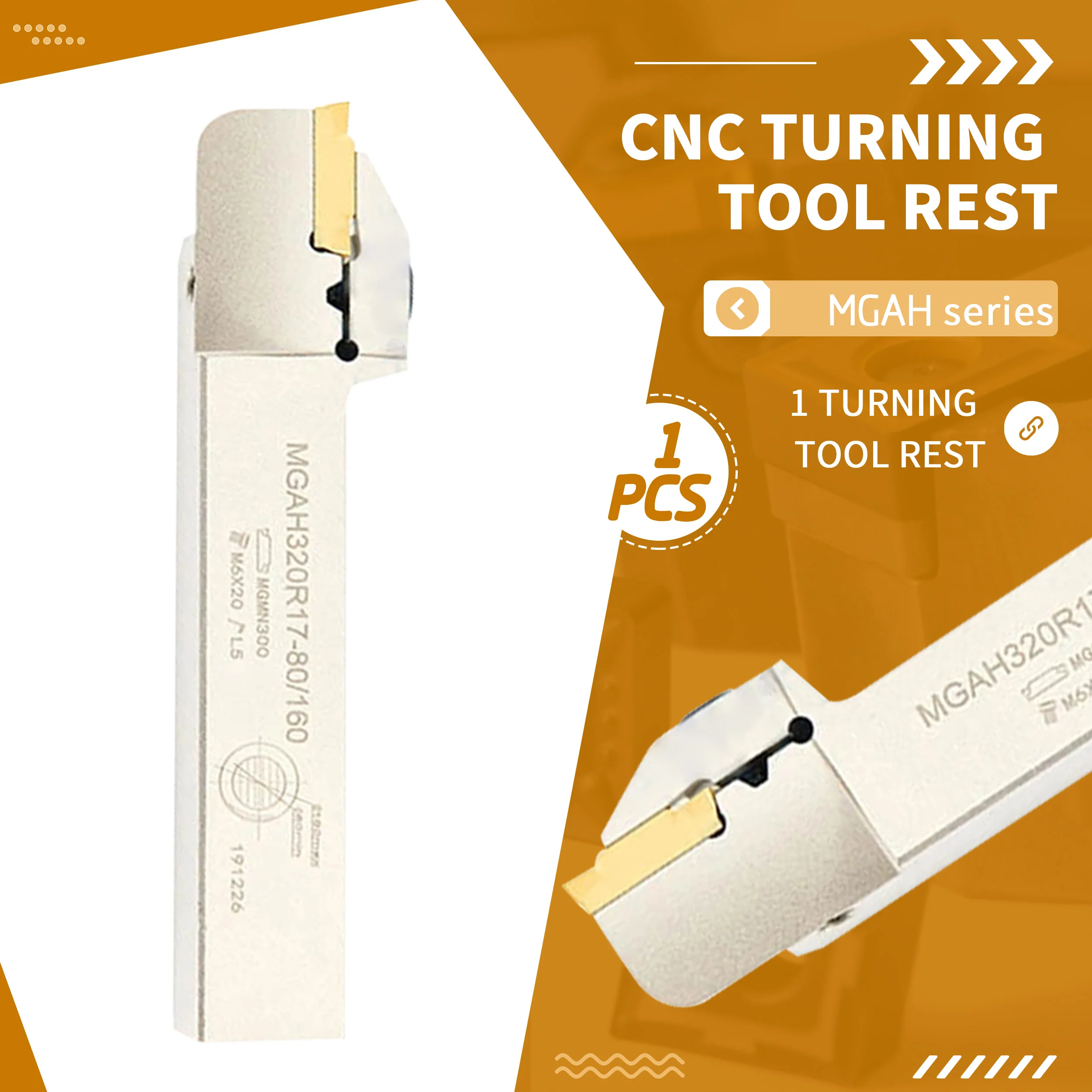 

MGAH216R/320R 2.5-20R13 225R 325R MGAHR CNC Lathe Machining Reverse Round Arc Big Cutting Depth Spring Steel Groove Tools Holder