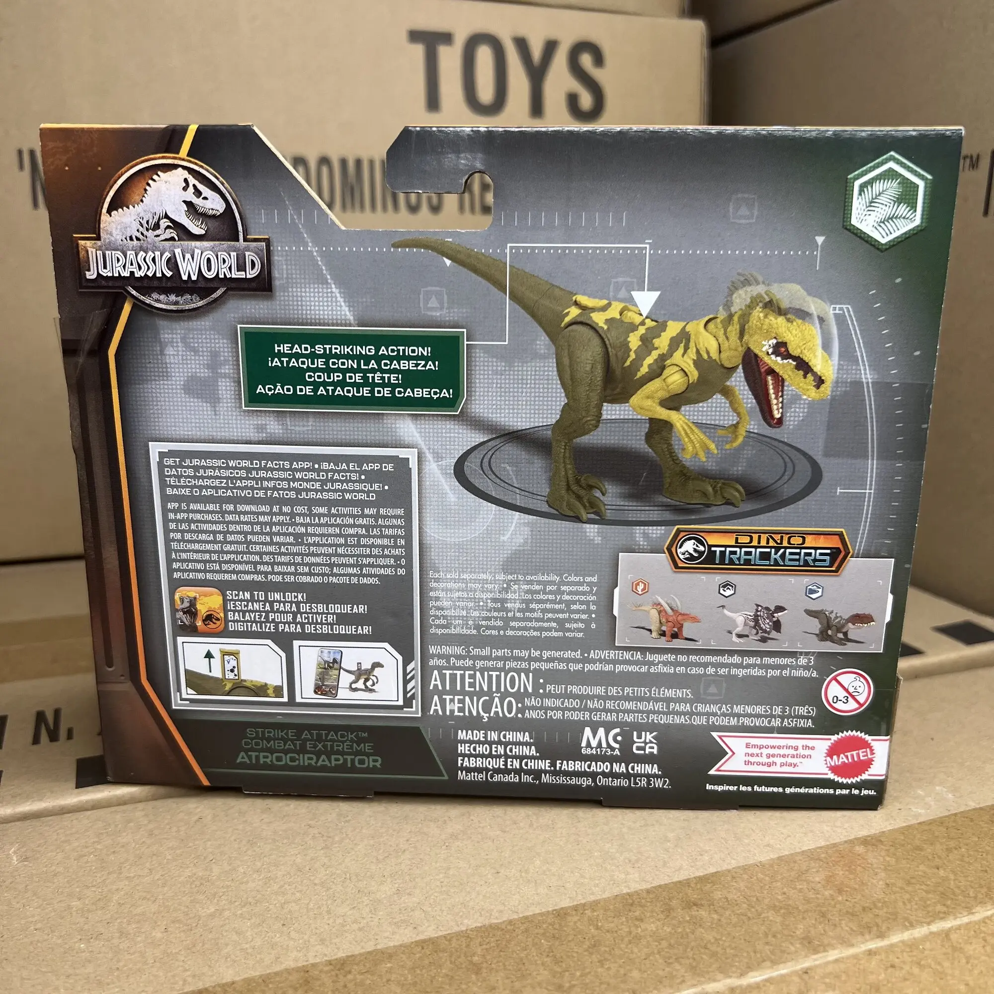 Коллекционная фигурка Mattel Jurassic World Atrociraptor Dinosaur Strike Attack Action Figure Dino Trackers, модель игрушки HLN69, подарок на день рождения (art.: 3920d99e228bb) - 3920d99e228bb