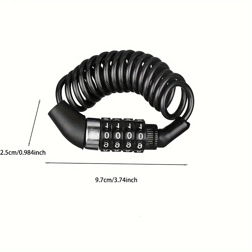 Мини-замок Для Велосипеда С Паролем Портативный Замок Шлема Прочная Подставка