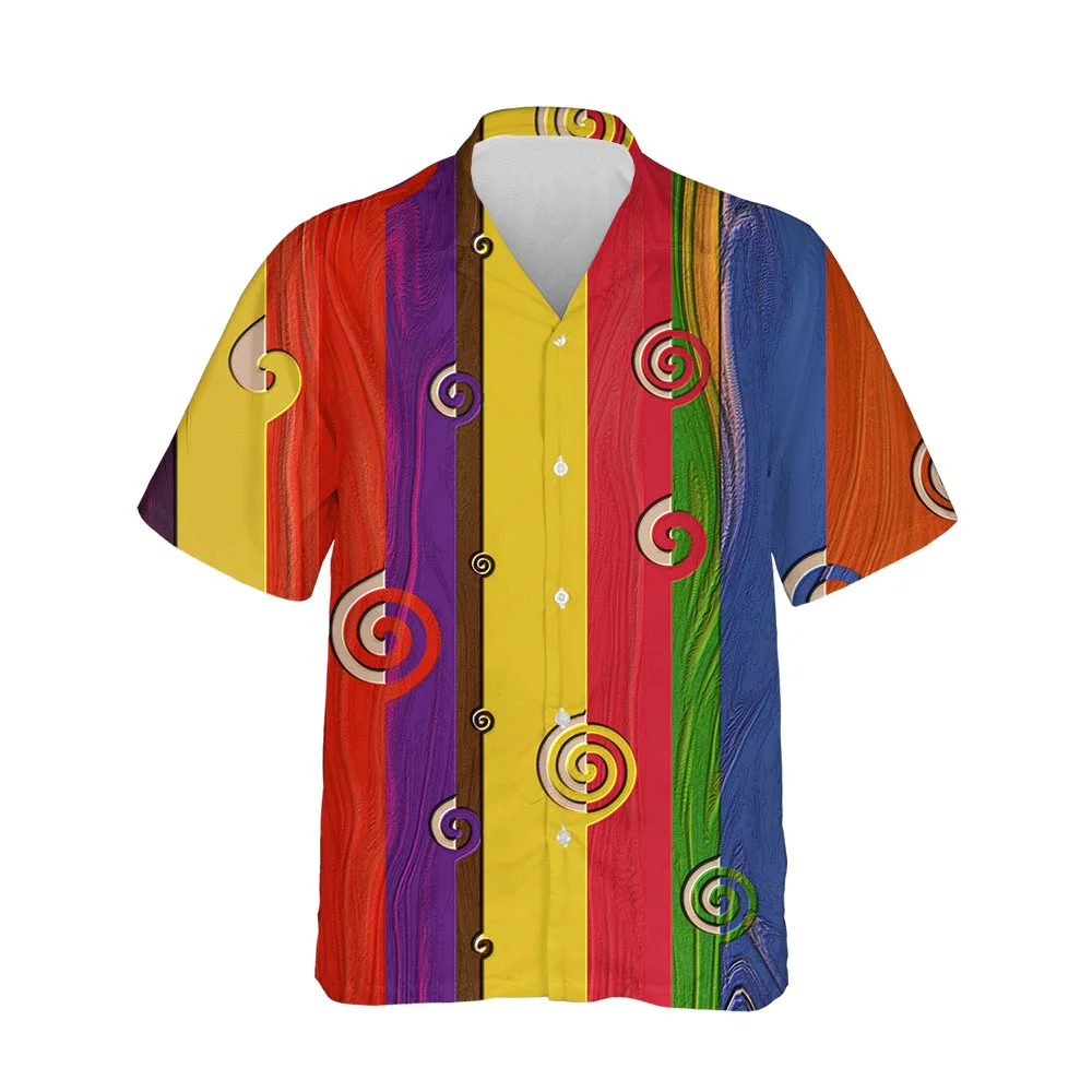 Jumeast New 3D Summer Mens Hawaiian Shirt Short Sleeve Beach Aesthetic Clothing Blouses Fashion Streetwear Comfortable Men Shirt