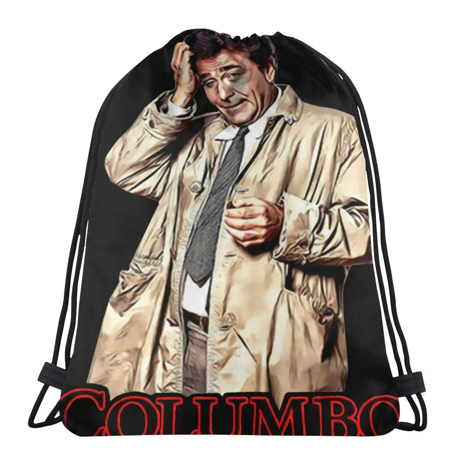

Columbo V1 Tv Series Drama Film Bag Women Backpack Draw String Bags Organza Bag Draw String Bags Shoe Bag String Bag Bags-Bags