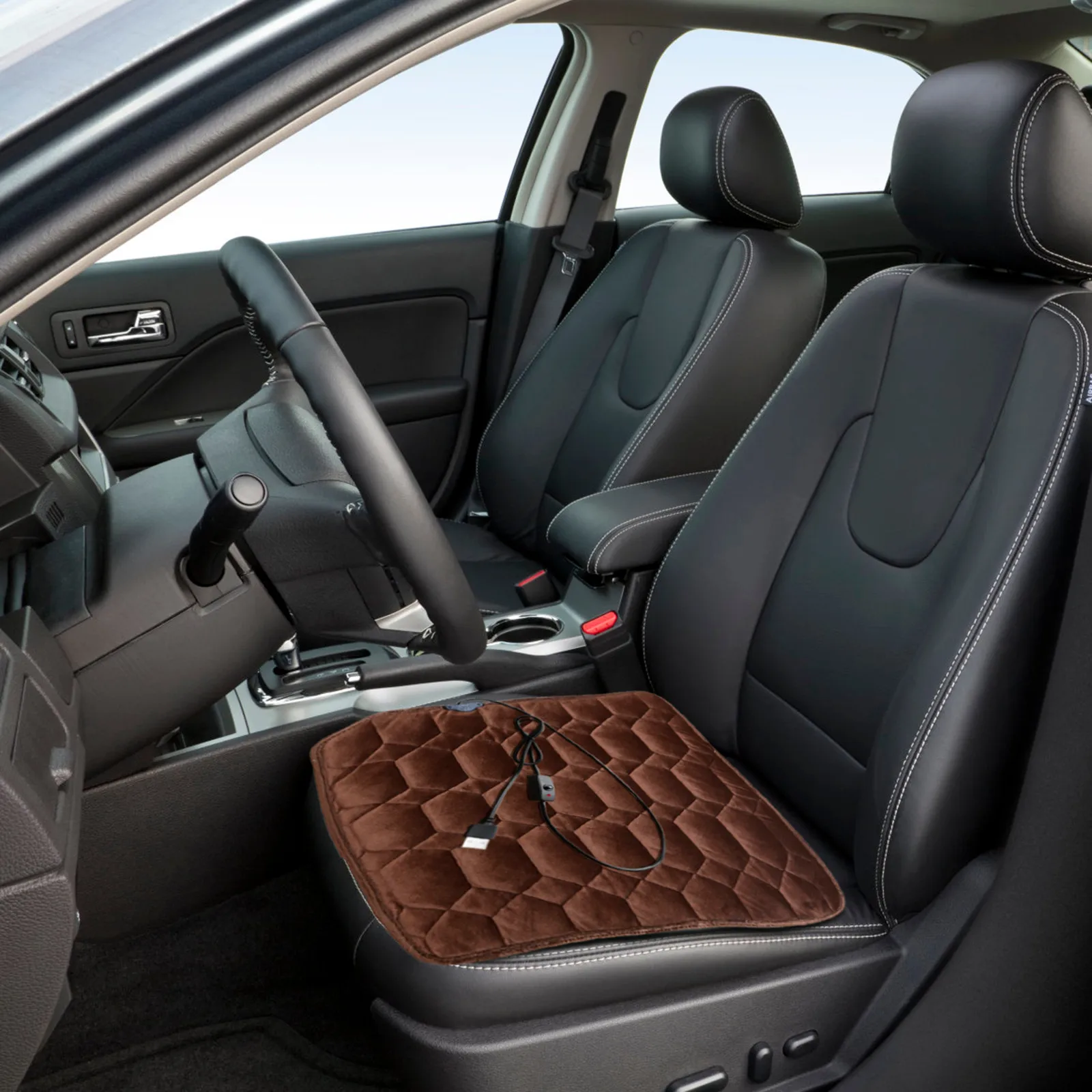 

Подушка для стула, автомобильные аксессуары, протектор с электрическим подогревом, 5 В, 12 В, чехол с подогревом, подушка для переднего сидень...