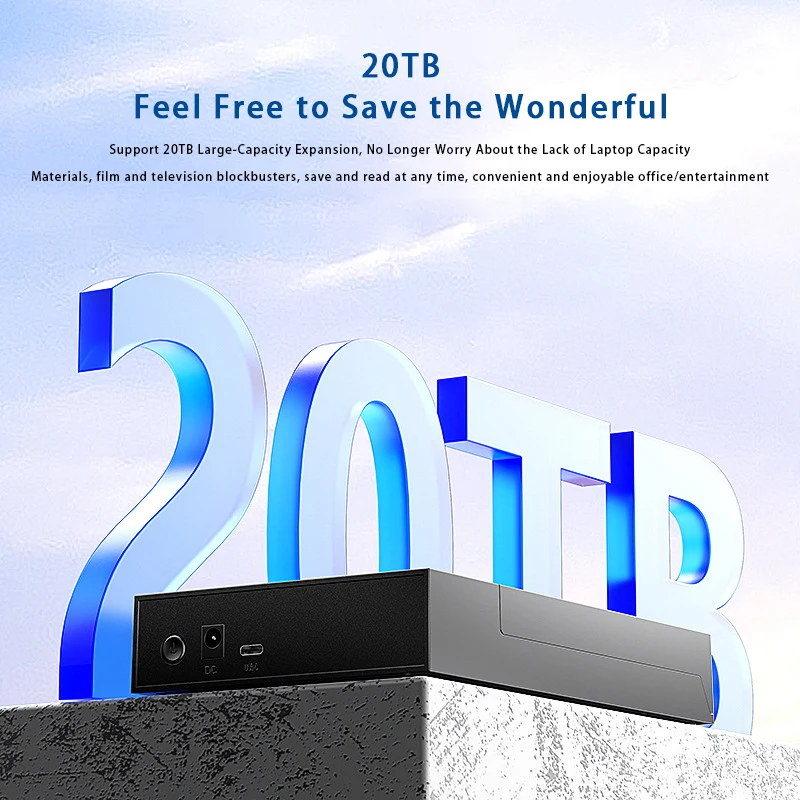 Популярный 3 5-дюймовый корпус для жесткого диска USB 3.0 бесплатная установка 20 ТБ