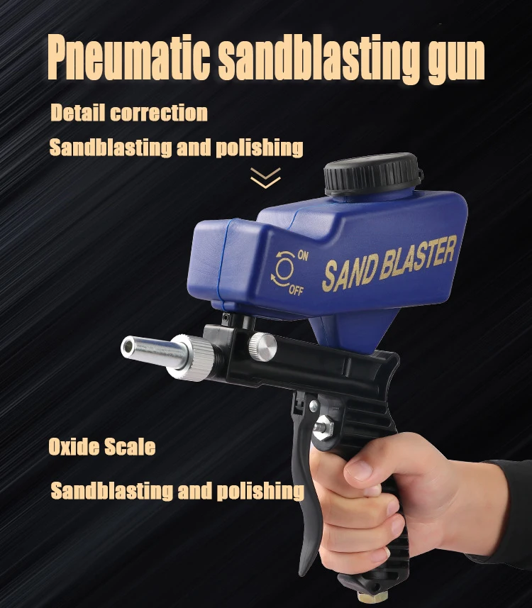 DIYT Spray Gun Portable Gravity Sandblasting Pneumatic Set Rust-proof Sandblaster Small Machine | Инструменты