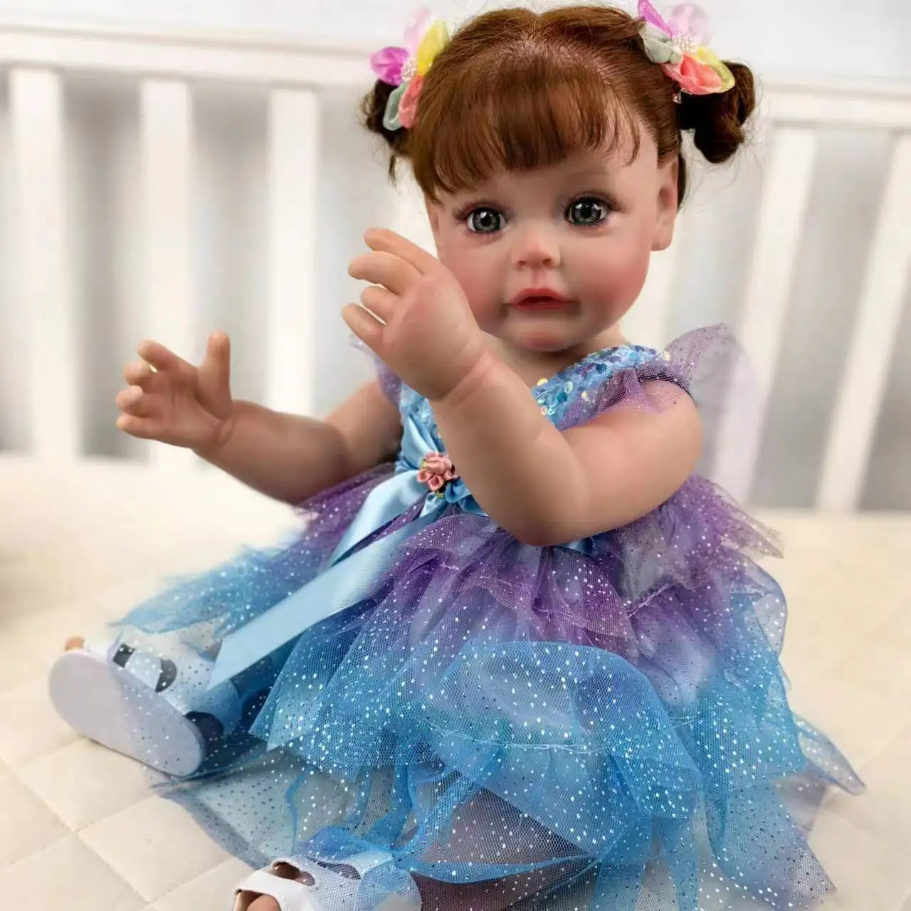 Кукла-реборн SuSu с корнями волос кукла-банка для ванны 55 см кукла-реборн девочек