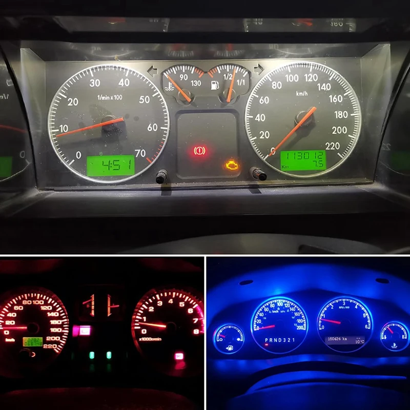 20 шт. светодиодные фонари T5 для приборной панели автомобиля индикатор датчика
