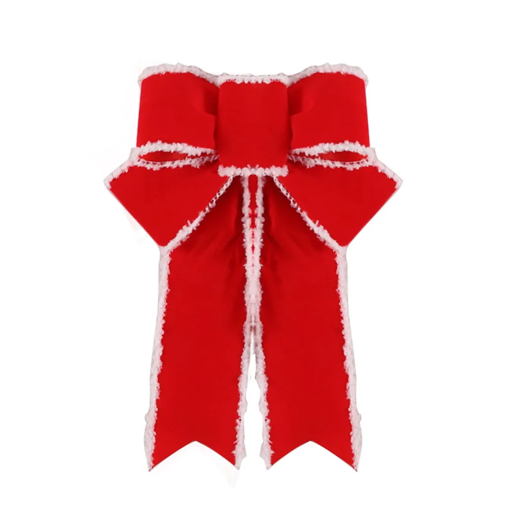 

Accessories Bowknot Bowknot Bows Christmas Decorations Home Large Ornaments Plaid Tree 2pcs/set New Parts Tool