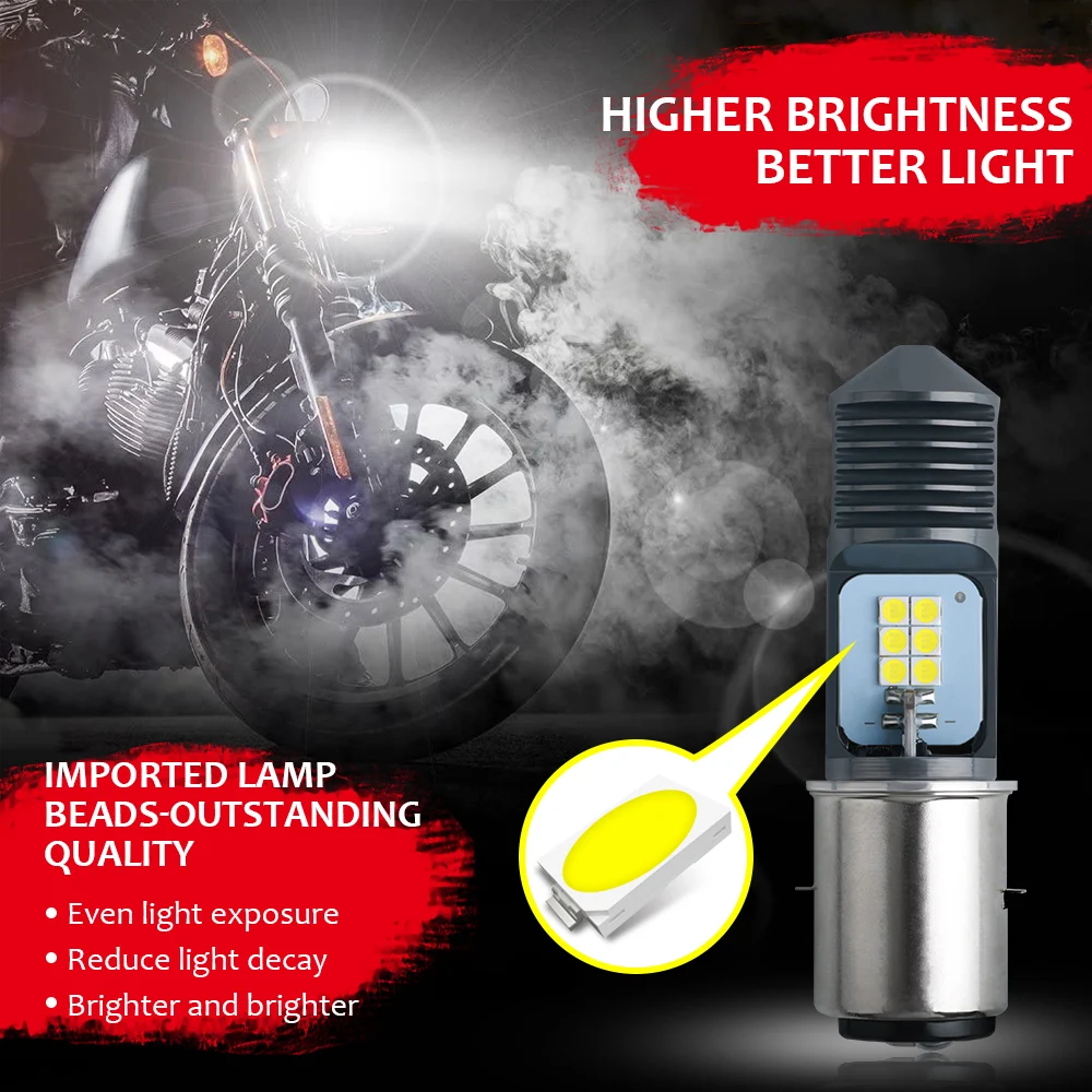 

Лампы для мотоциклетных фар BA20D H4 P15D LED Hi Lo beam Moto LED передние фары мотоциклетные светодиодные лампы аксессуары противотуманные фары 6000 лм K