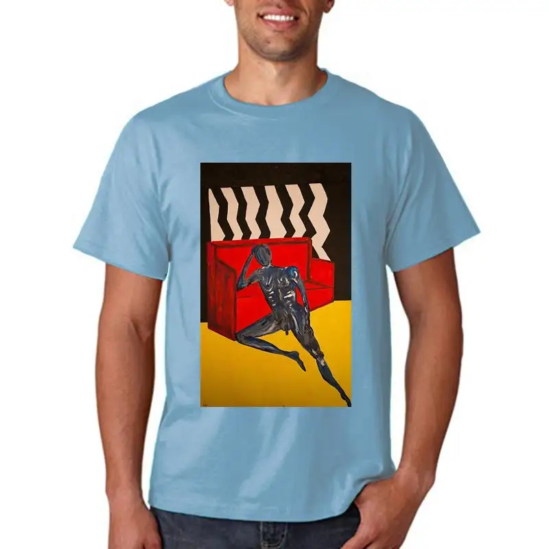 Футболка с коротким рукавом и надписью «Twin пикс Room David Lynch»