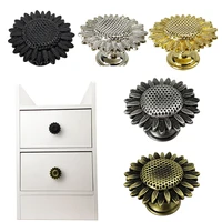 vintage furniture handle sunflower shape zinc alloy pulls door cabinets wardrobe knobs for children home decroation