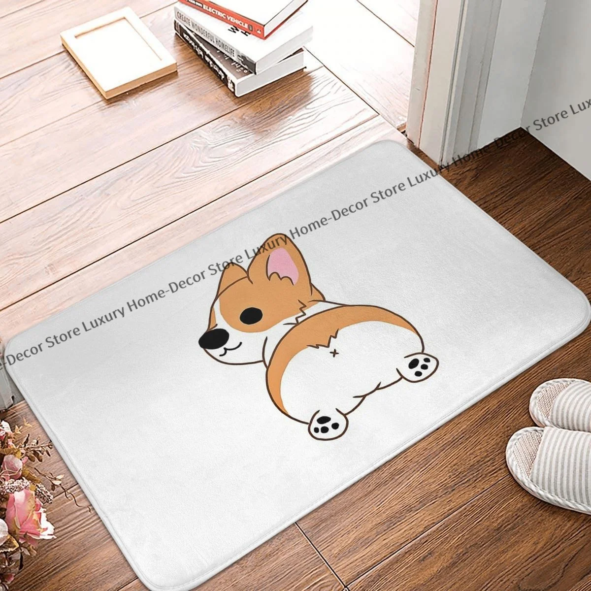 

Bath Mat The Booty Corgi Doormat Kitchen Carpet Outdoor Rug Home Decoration