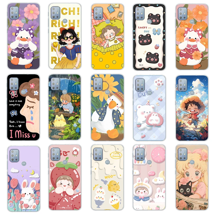 5 для Moto G20/G6 Play/G6 Plus/G7 Power/G7 Play чехол TPU Мягкий силиконовый защитный Корпус