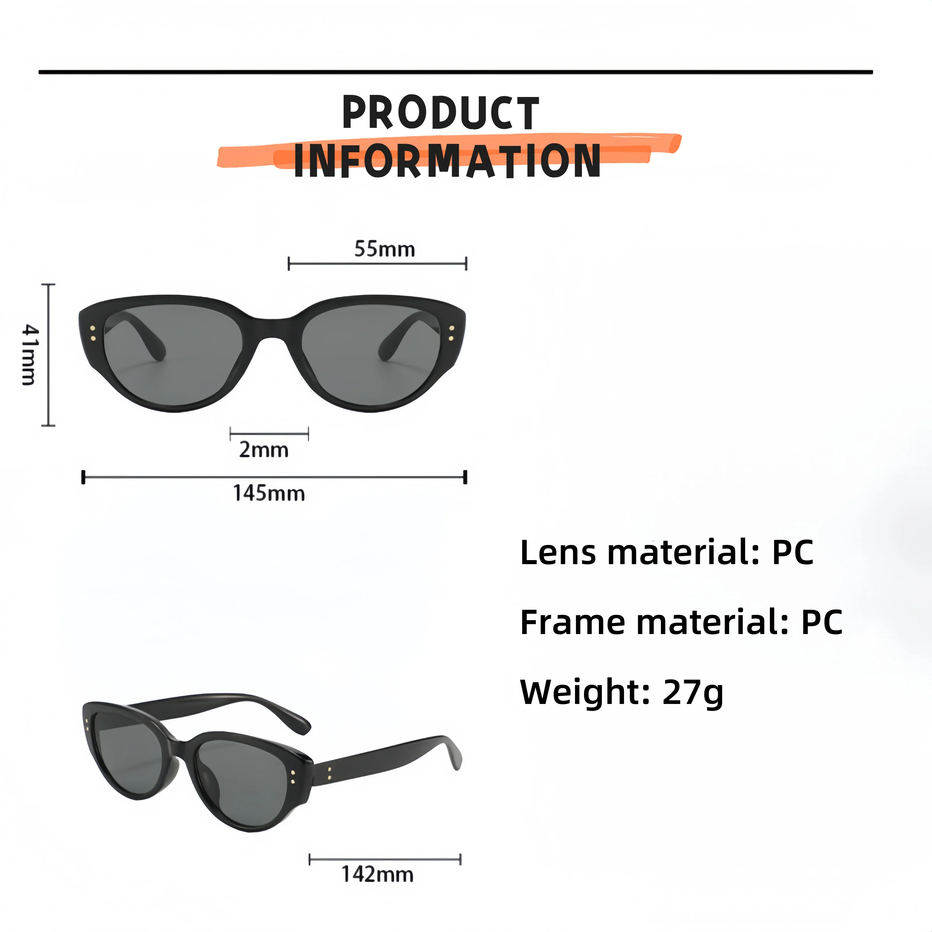 Ретро солнцезащитные очки &quotкошачий глаз&quot из канифоли