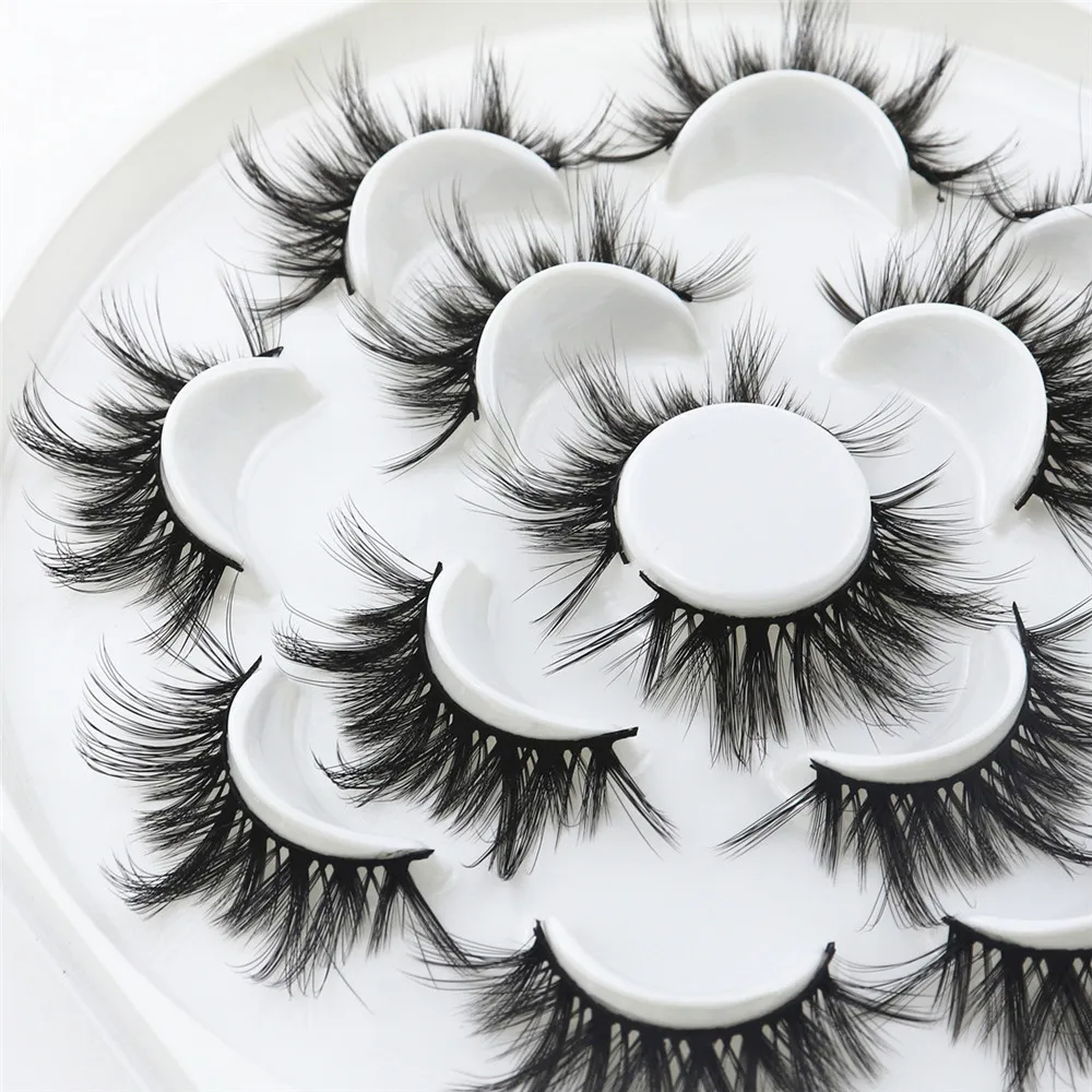 5/7 Пар Натуральных накладных ресниц 3d ресницы из норки оптовая продажа эффектные