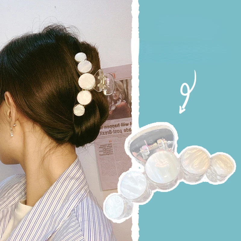 

Elegant Pearl Hair Clips for Women Bangs Clip Back Head Hair Chucks Shark Clip Headdress Claws Crabs Hairpins Korean Accessories