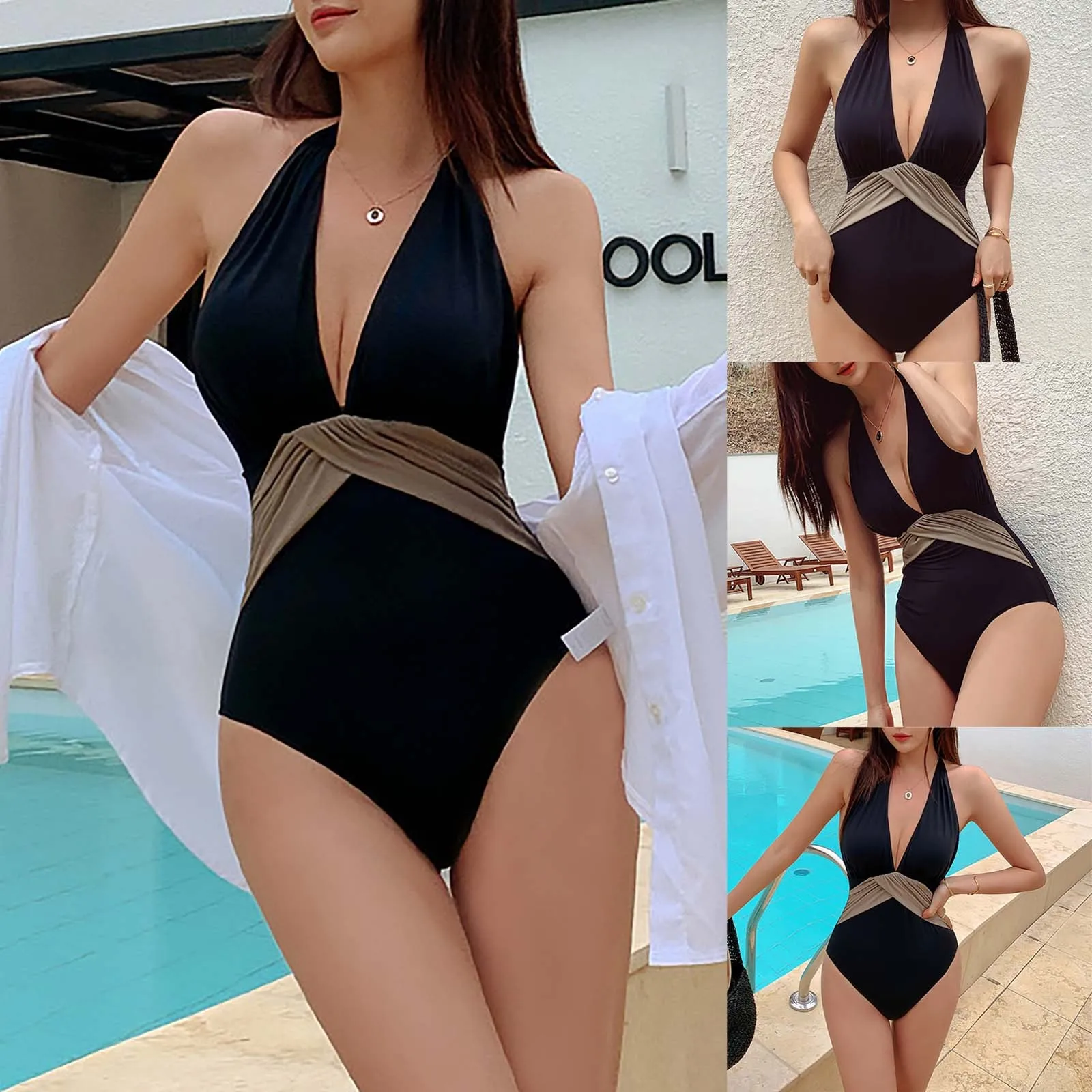 

Женский купальный костюм из двух предметов с шортами