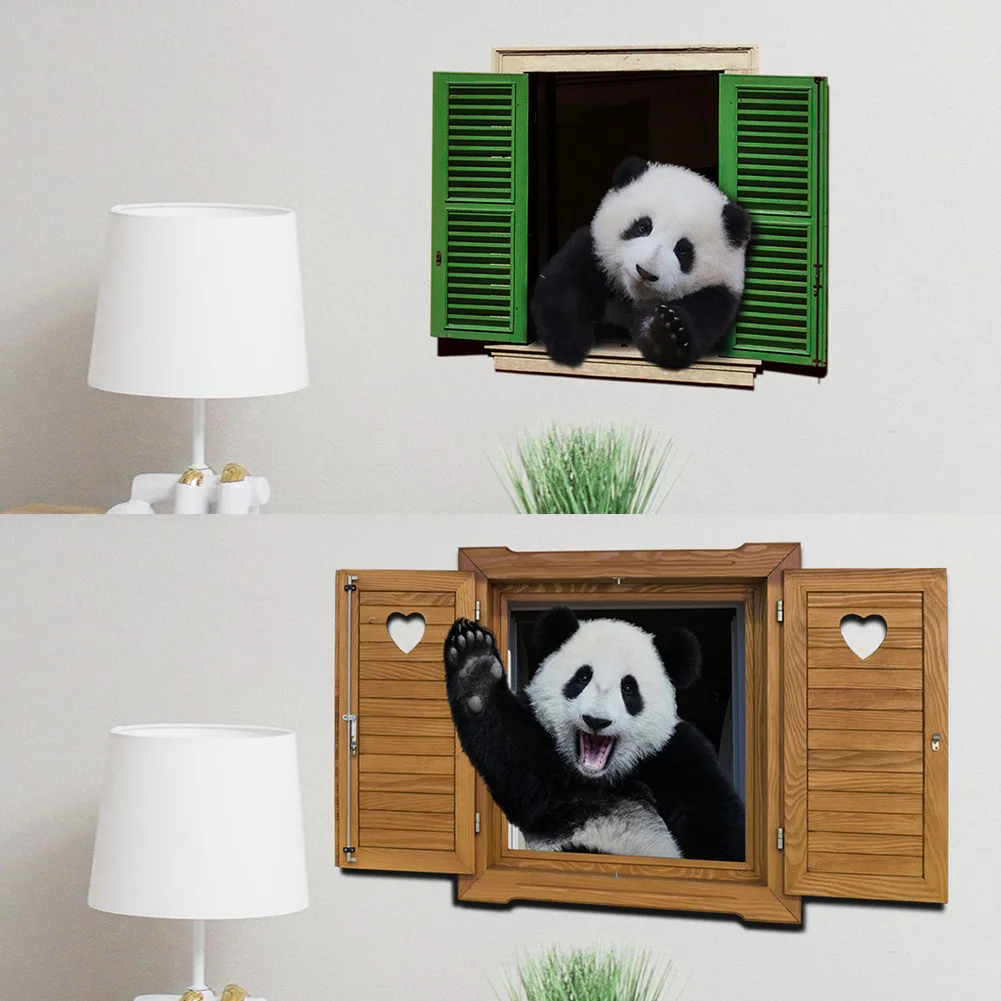 

20*30cm DIY Mural Wall Stickers Cute Panda Removable Peelable PVC Wall Stickers Decor Decal Mural Home Decoration