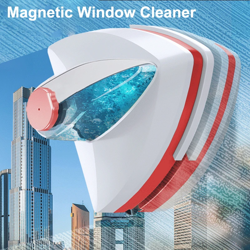 Double-Sided Magnetic Glass Window Cleaner Automatic Water Discharge Wiper Glass Window Brush Cleaning Household Cleaning Tools