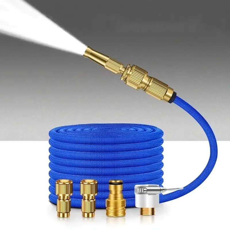 

1set Garden Hose Household Retractable Magic Hose Pure Copper Sprinkler Portable Kink Free Water Hose Garden Watering Irrigation