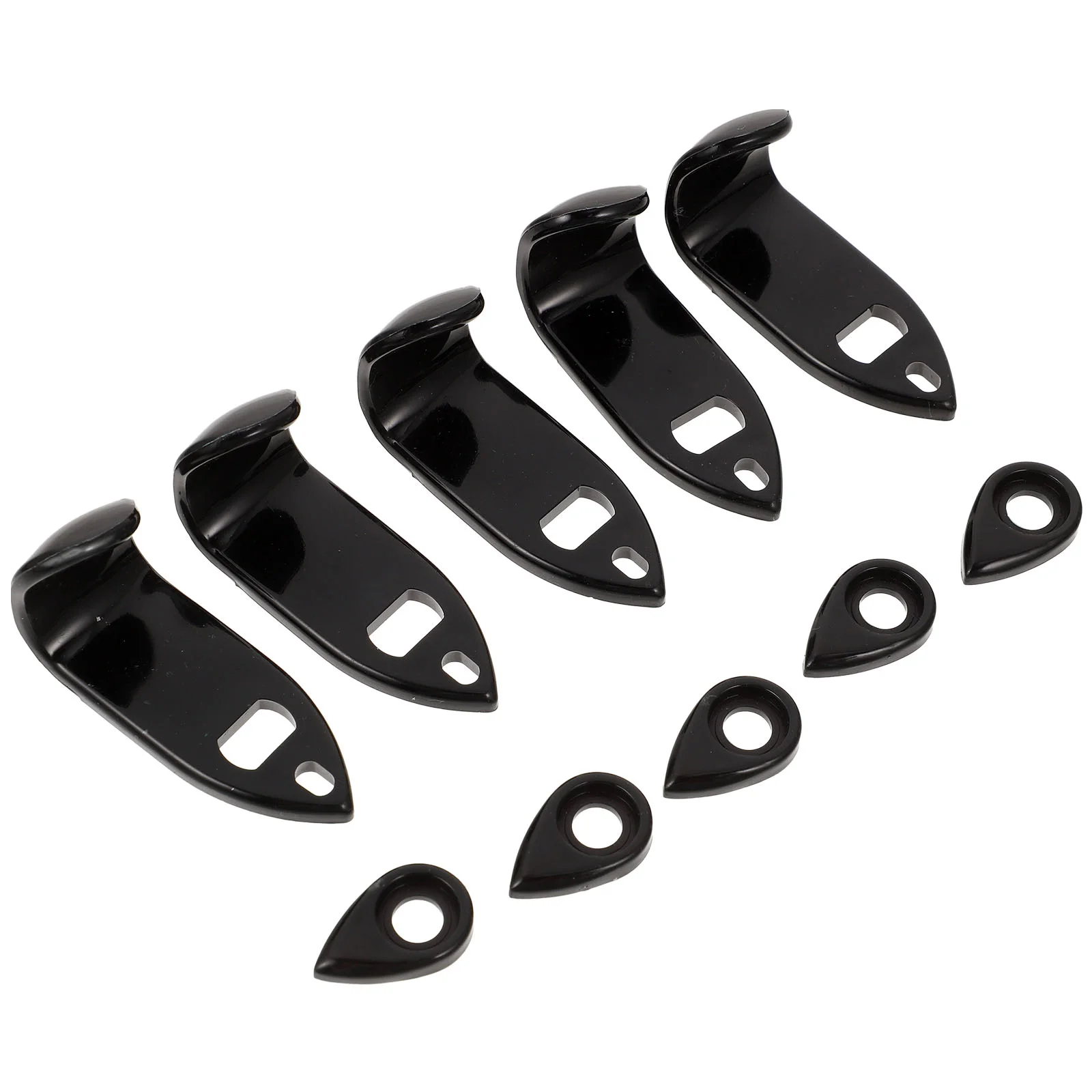 

5 Sets Saxophone Thumb Hook Rests Cushions Thumb Supports Alto Tenor Sax Practice Parts Black