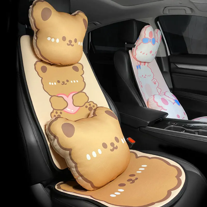 

Anime Car Seat Cover Front Rear Cushion Non Slide Protector Mat Pad Summer Keep Cool Universal Fit Truck Suv Ice Silk Cushion