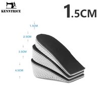 mens height increase insole hard breathable memory foam heel brioche lifting inserts women walking shoe lifts 1 5cm pads insole
